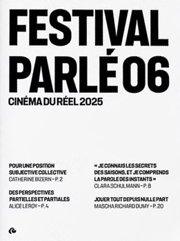 Couverture du livre : Festival parlé 06 - cinéma du réel 2025