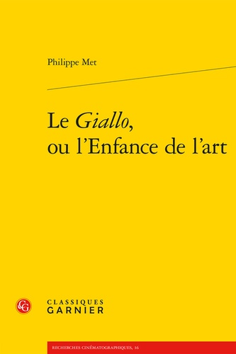 Couverture du livre : Le Giallo, ou l'enfance de l'art
