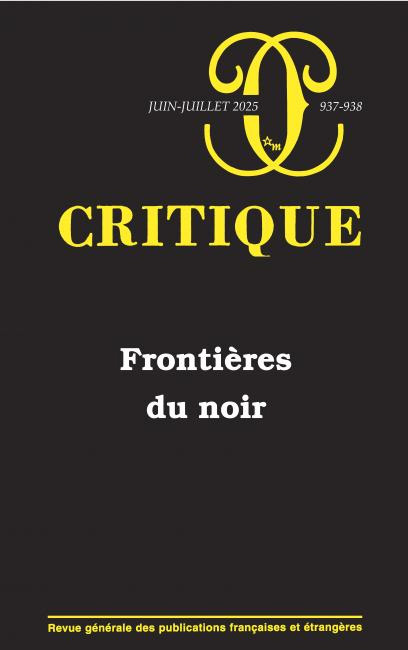 Book cover: Frontières du noir