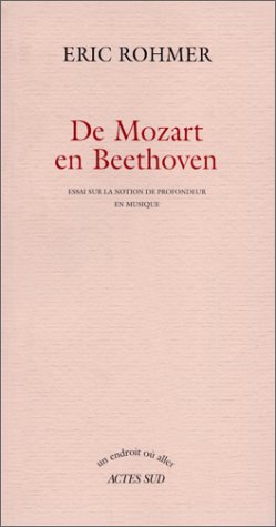 Book cover: De Mozart en Beethoven - Essai sur la notion de profondeur en musique