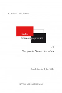Book cover: Marguerite Duras, le cinéma