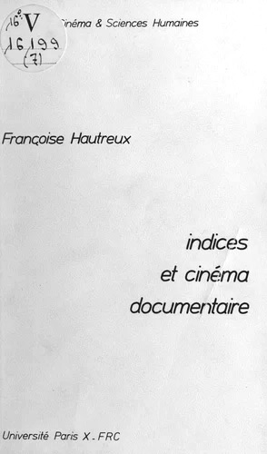 Book cover: Indices et cinéma documentaire