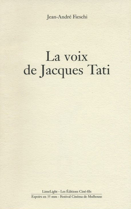 Couverture du livre : La Voix de Jacques Tati