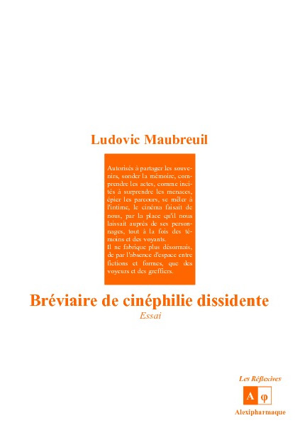 Couverture du livre : Bréviaire de cinéphilie dissidente