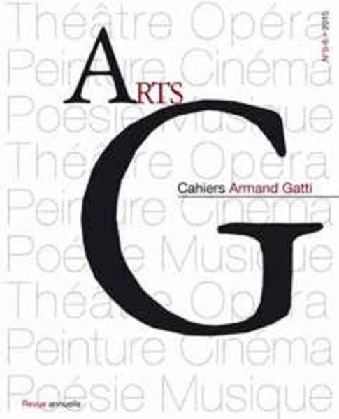 Book cover: Arts - Cahiers Armand Gatti