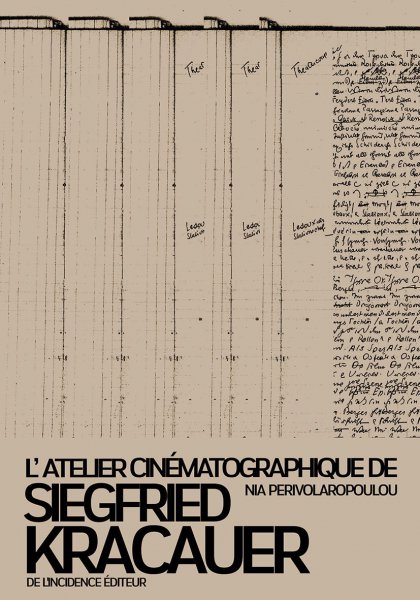 Book cover: L'Atelier cinématographique de Siegfried Kracauer