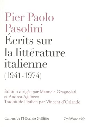 Couverture du livre : Ecrits sur la littérature italienne (1941-1974)