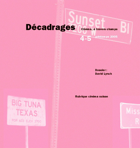 Book cover: Décadrages 4-5 - David Lynch