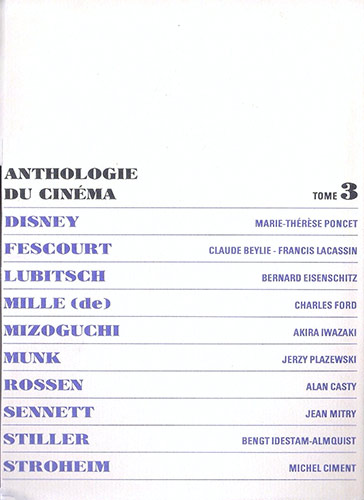Couverture du livre : Anthologie du cinéma, tome 3