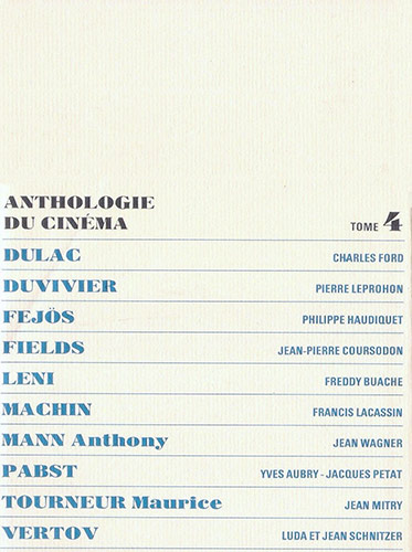 Couverture du livre : Anthologie du cinéma, tome 4