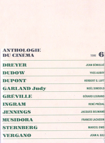 Couverture du livre : Anthologie du cinéma, tome 6