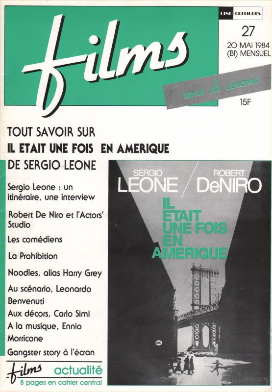 Couverture du livre : Il était une fois en Amérique