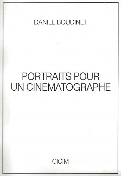 Couverture du livre: Portraits pour un cinématographe