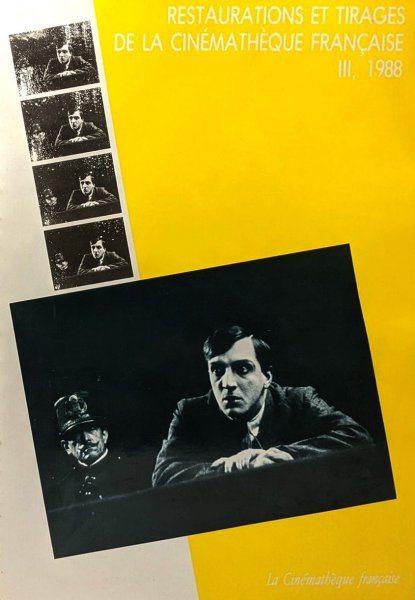 Couverture du livre: Restaurations et tirages de la Cinémathèque française - III, 1988