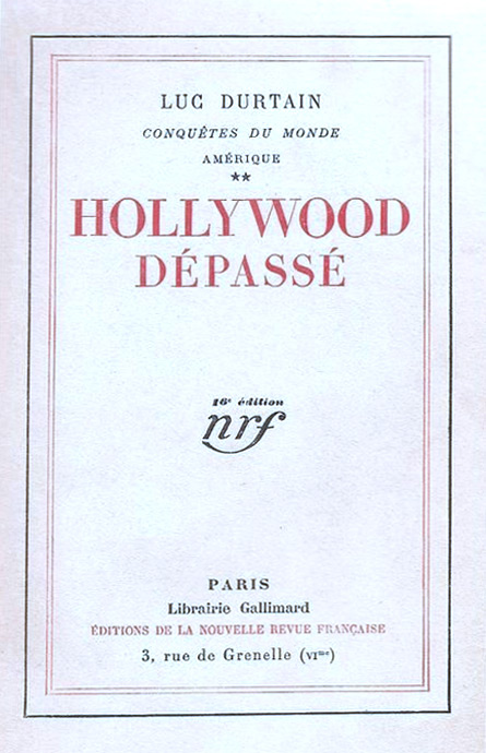 Book cover: Hollywood dépassé