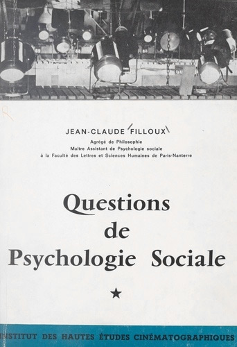 Couverture du livre: Questions de psychologie sociale