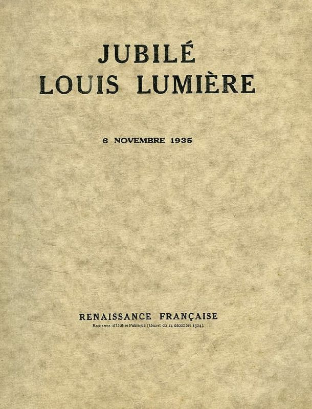 Book cover: Jubilé Louis Lumière