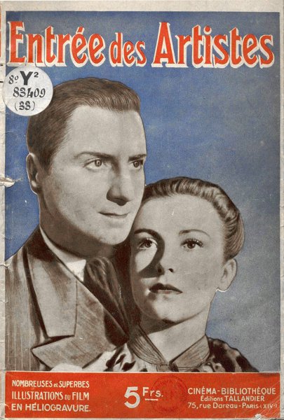 Couverture du livre : Entrée des artistes