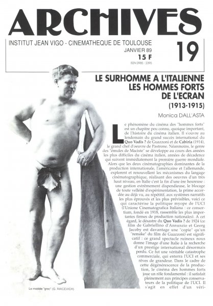 Couverture du livre : Le Surhomme à l'italienne - Les hommes forts de l'écran (1913-1915)