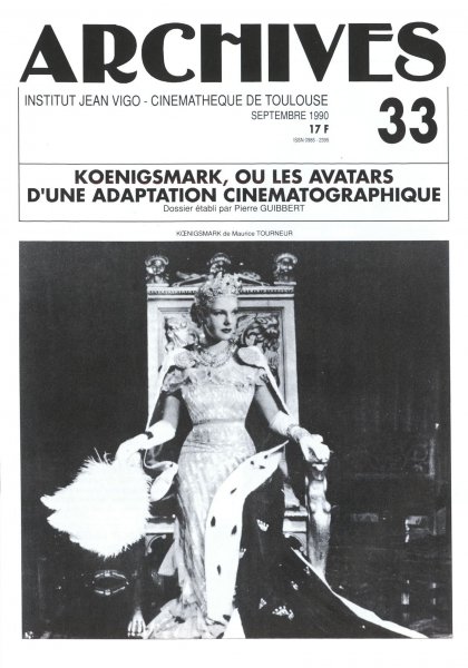 Couverture du livre : Koenigsmark ou les avatars de l'adaptation cinématographique