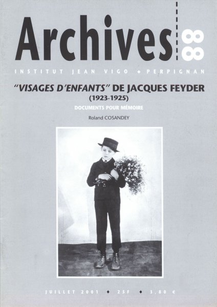 Couverture du livre: Visages d'enfants de Jacques Feyder - (1923-1925) Documents pour mémoire