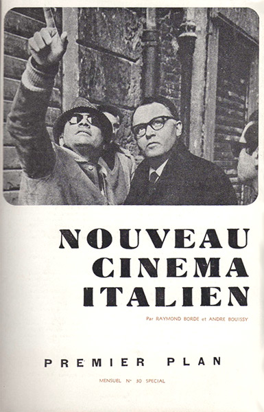 Book cover: Nouveau Cinéma italien