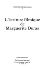 Couverture du livre: L'écriture filmique de Marguerite Duras