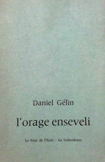 Book cover: L'Orage enseveli