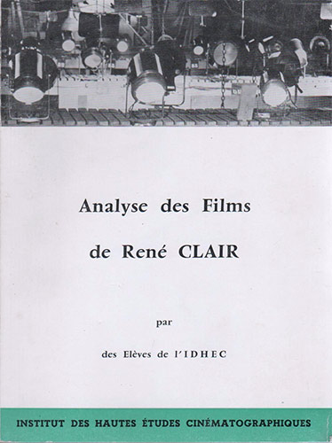 Book cover: Analyse des films de René Clair