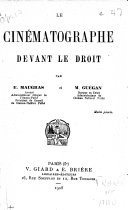 Couverture du livre : Le Cinématographe devant le droit