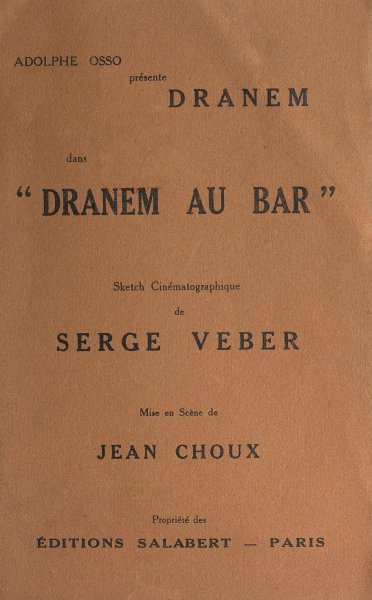 Couverture du livre: Dranem au bar