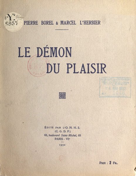 Book cover: Le Démon du plaisir
