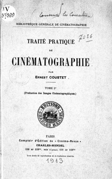 Book cover: Traité pratique de cinématographie