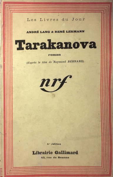 Book cover: Tarakanova