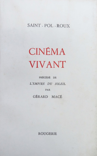 Couverture du livre : Cinéma vivant