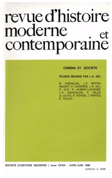 Book cover: Cinéma et société