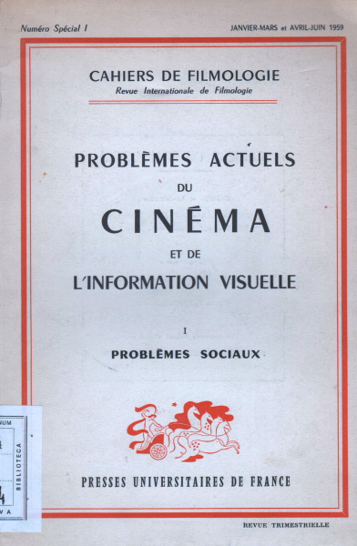 Couverture du livre: Problèmes actuels du cinéma et de l'information visuelle