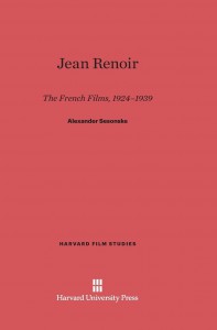 Couverture du livre Jean Renoir par Alexander Sesonske