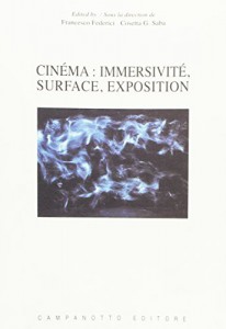 Couverture du livre Cinéma - Immersivité, surface, exposition par Collectif