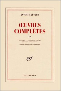 Couverture du livre Œuvres complètes, tome 3 - de Antonin Artaud