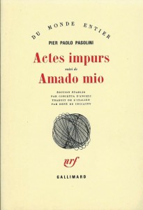 Couverture du livre Actes impurs - de Pier Paolo Pasolini