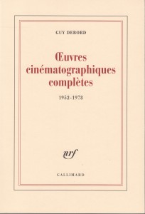 Couverture du livre Œuvres cinématographiques complètes - de Guy Debord