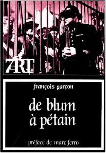 Couverture du livre De Blum à Pétain - de François Garçon