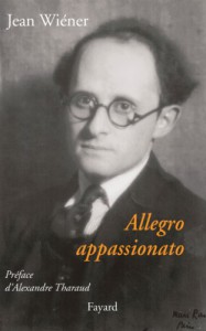 Couverture du livre Allegro appassionato par Jean Wiéner
