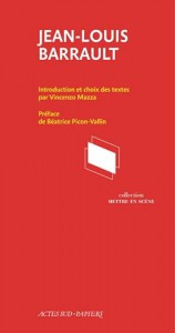 Couverture du livre Jean-Louis Barrault - de Jean-Louis Barrault et Vincenzo Mazza