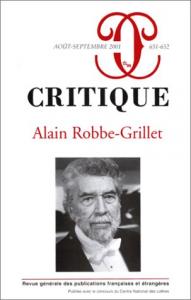 Couverture du livre Alain Robbe-Grillet par Collectif