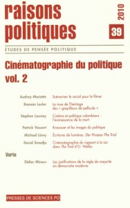 Cover of the book Cinématographie du politique - Edited by David&nbsp;Smadja