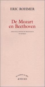 Couverture du livre De Mozart en Beethoven - de Eric Rohmer