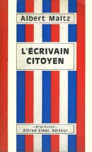 Couverture du livre L'Écrivain citoyen par Albert Maltz
