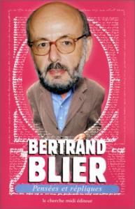 Couverture du livre Pensées et répliques - de Bertrand Blier